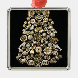 Gold Jewelry-kerstboom Metalen Ornament
