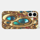 Gold & Jewels #3 - iPhone 16 Hoesjes (Achterkant (horizontaal))