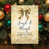 Gold Jingle & Mingle Christmas Party Winter Wonder Kaart