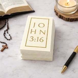 GOLD Johannes 3:16 Evangelie Tractaat Visitekaartje