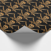 Gold Jolly Roger Cadeaupapier (Hoek)