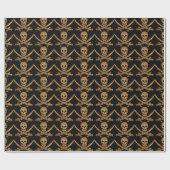 Gold Jolly Roger Cadeaupapier (Vlak)