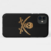 Gold Jolly Roger Case-Mate iPhone Case (Achterkant (horizontaal))