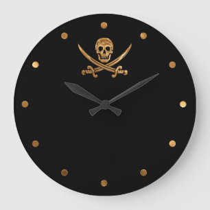 Gold Jolly Roger Grote Klok