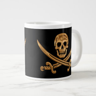 Gold Jolly Roger Jumbo Beker