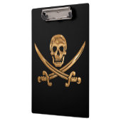 Gold Jolly Roger Klembord (Links)