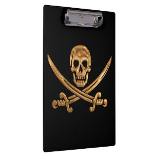 Gold Jolly Roger Klembord