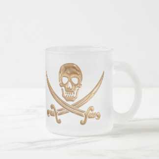 Gold Jolly Roger Matglas Koffiemok