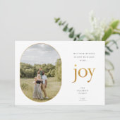 Gold Joy Carte de Noël simple photo (Debout devant)