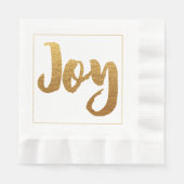Gold Joy Kerst Papier servetten (Voorkant)
