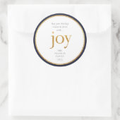 Gold Joy Modern Kerstmis Klassic Round Sticker (Tas)
