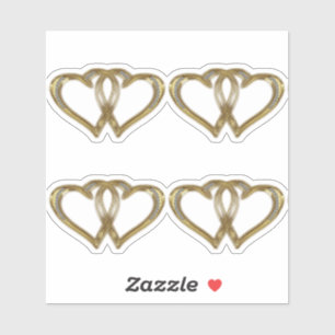 Gold Jubileum Heart Sticker