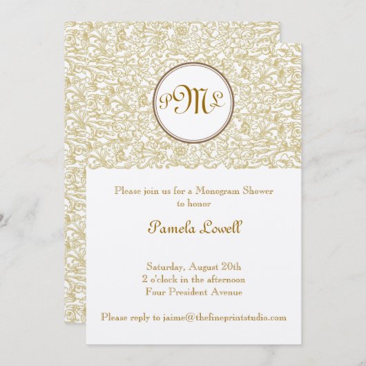 Gold Julep Scroll Kaart (Voorkant / Achterkant)