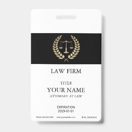 Gold Justice Scale Badge (Voorkant)