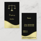 Gold Justice Scale Visitekaartje (Voorkant / Achterkant)