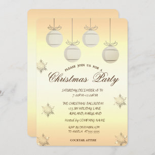 Gold Kerstbal Enterprise-kerstfeest Kaart