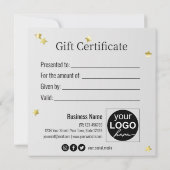 Gold kerstbal-staart lint Blauwgroen cadeaukaart (Achterkant)