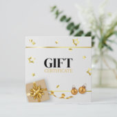 Gold-kerstbal-stars lint-luxe luxekaart (Staand voorkant)