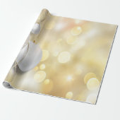 Gold kerstballen, feestdag cadeaupapier (Uitgerold)