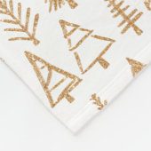 Gold kerstbomen Pattern Girly Chic Fleece Deken (Hoek)
