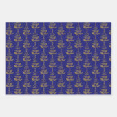 Gold kerstboomfeestdag inpakpapier vel (Voorkant)