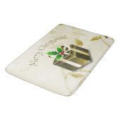 Gold kerstcadeau voor kerstcadeaus badmat (Gekanteld)