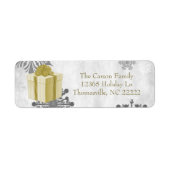 Gold kerstcadeaulabel etiket (Voorkant)