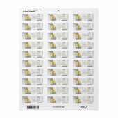 Gold kerstcadeaulabel etiket (Full Sheet)