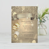 Gold, kerstfeestfeest kaart (Staand voorkant)