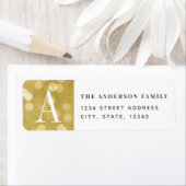 Gold kerstlampje — Retouradres Etiket (Insitu)