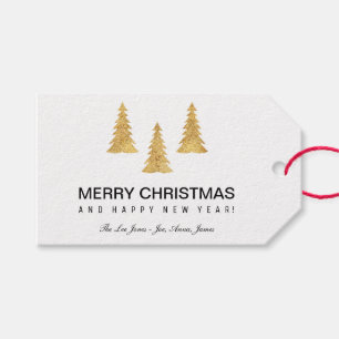 Gold Kerstmis Cadeaulabel