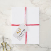 Gold Kerstmis Cadeaulabel (Met Touw)