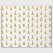 Gold Kerstmis Cadeaupapier (Vlak)