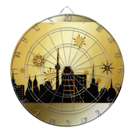 Gold Kerstmis Dartbord (Voorkant)