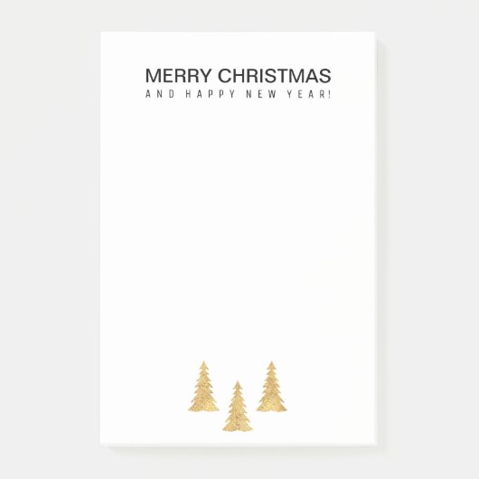 Gold Kerstmis Post-it® Notes (Voorkant)