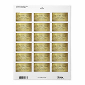 Gold-kerstretourlabel Etiket (Full Sheet)