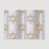 Gold Kerststerren op zilver Tissuepapier (Voorkant)