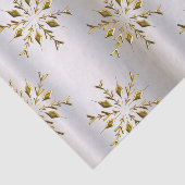 Gold Kerststerren op zilver Tissuepapier (Detail)