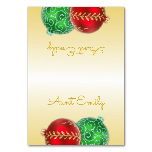 Gold-kersttentaart Kaart (Voorkant)