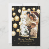 Gold Kerstversieringen Foto Feestdagenkaart (Voorkant)