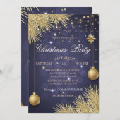 Gold kerstwinkels kerstak kaart (Voorkant / Achterkant)