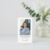 Gold Key Professionele Vastgoed Foto QR CODE Visitekaartje (Staand voorkant)