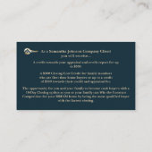 Gold Key VIP Real Estate Client Waardering Kaart (Achterkant)