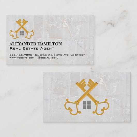 Gold Keys | Onroerend goed Visitekaartje (Voorkant / Achterkant)