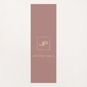 Gold Kijk Elegant Monogrammed Sjabloon Sport Yogamat (Voorkant)