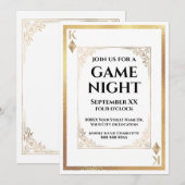 Gold King of Diamonds Game Night Jouer Carte (Devant / Derrière)