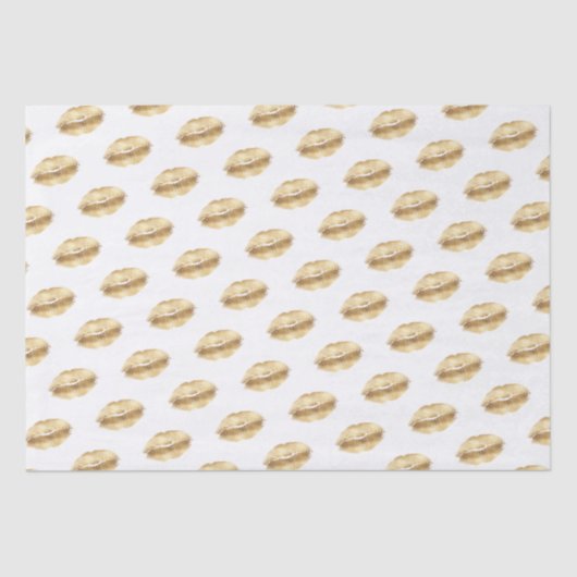 Gold Kiss Lips Tissuepapier (Voorkant)