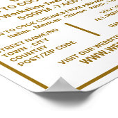 Gold Knife, Gourmet, Kokerklassen Adverteren Poster (Hoek)