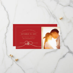 Gold Knot Double Happiness Chinese Weddenfoto Save The Date