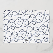 Gold Knot Nautical Save the Date Kaart (Achterkant)